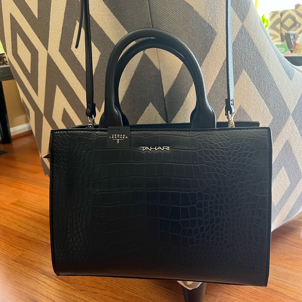 Tahari Vegan leather satchel